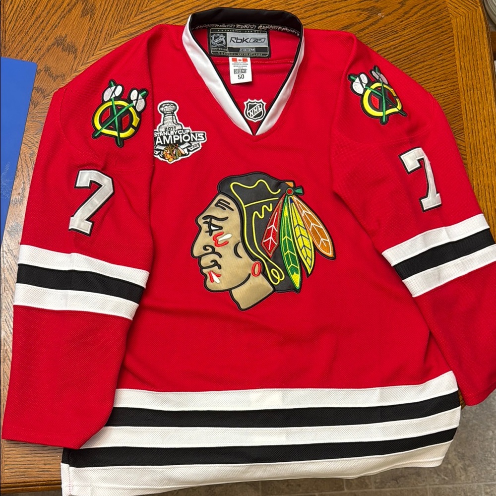 Chicago Reebok Blackhawk Jersey